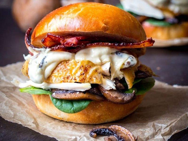 Grilled Chicken Mushroom Sandwich