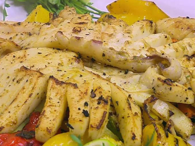 Grilled Shrimp or Grilled Squid Sandwich