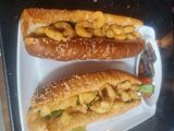 Shrimp With Butter And Bell Pepper Sandwich