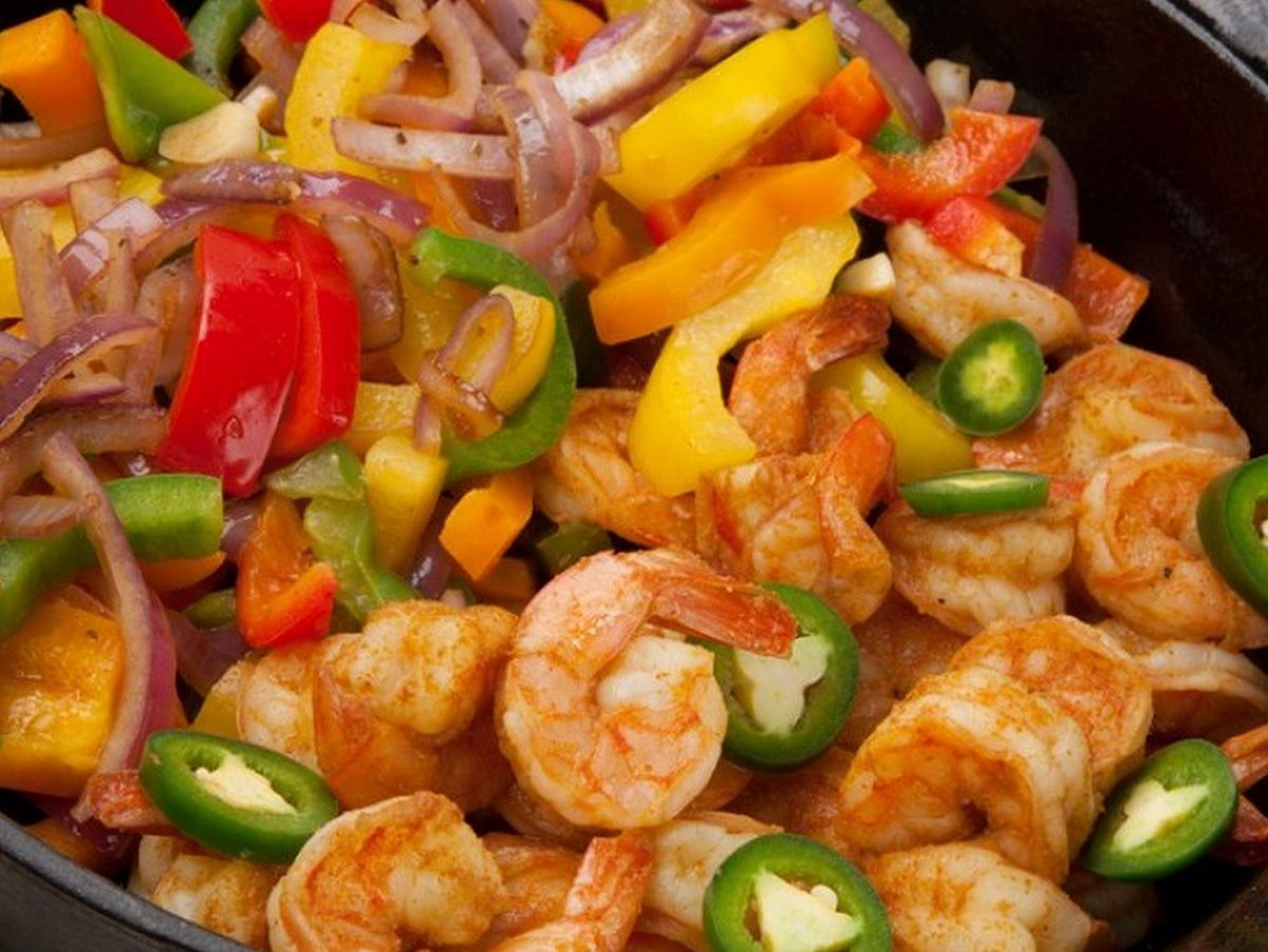 large shrimp fajita order