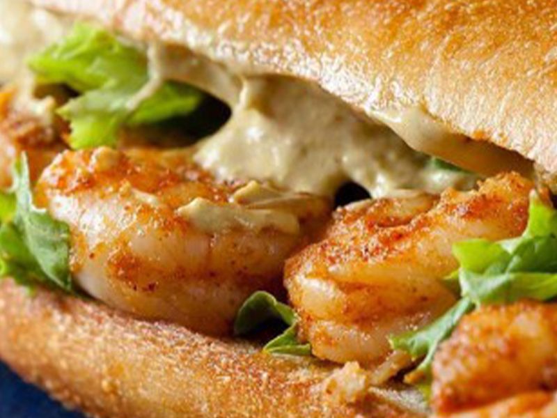 Cajun Shrimp With Butter Sandwich