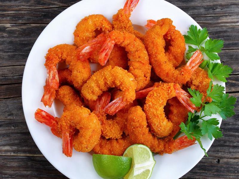 Fried Shrimp With French Fries