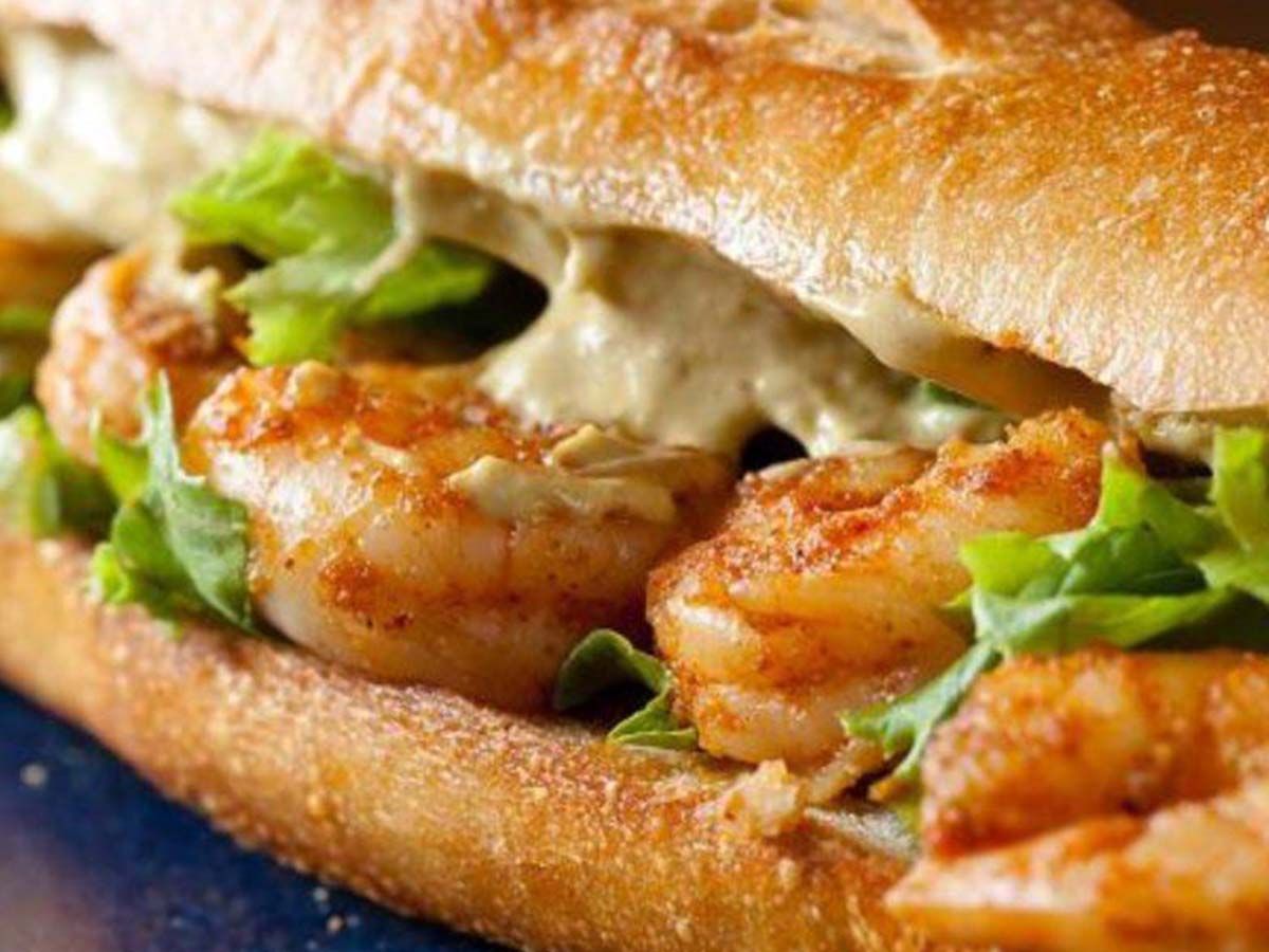 Jumbo shrimp sandwich