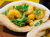 Baladi Bread Shrimp Sandwich