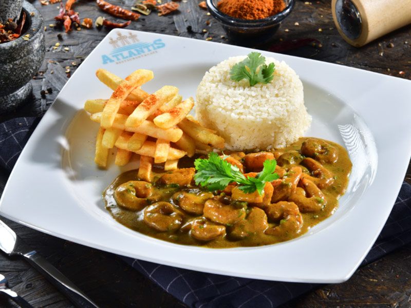 Curry Shrimp Platter