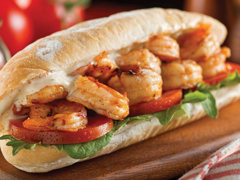 fried shrimp Baladi Bread Sandwich