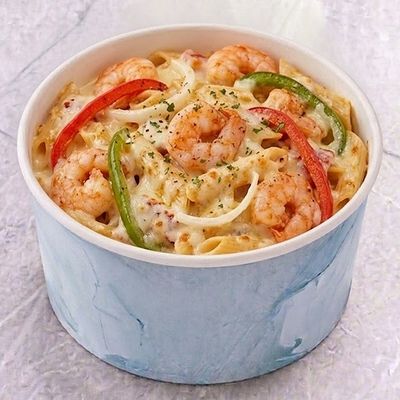 Shrimp Pasta White Sauce