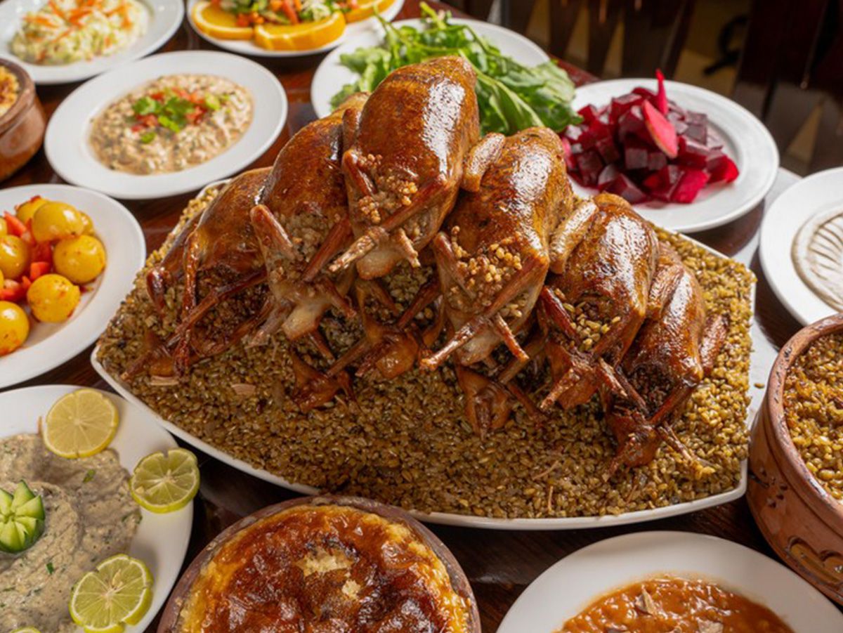 Turkish rice stuffed pigeon