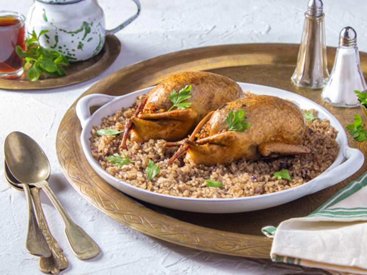 2 Stuffed Pigeon with rice