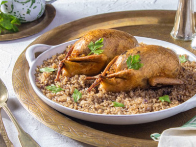 Pigeon plate with Basmati Rice