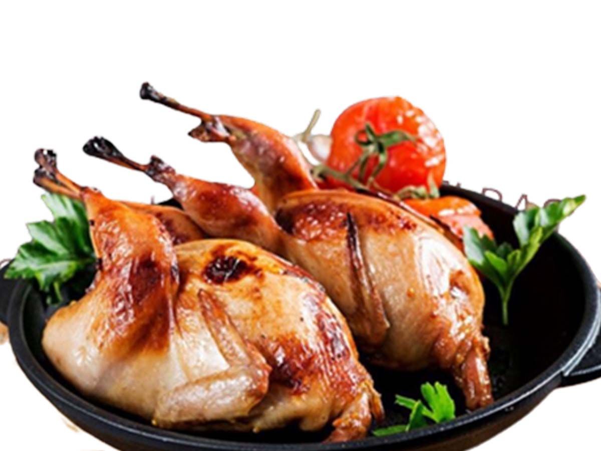 A pair of Grilled Quail