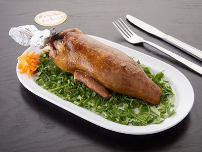 Rice-stuffed pigeon