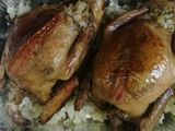 Stuffed Pigeon With French Fries And Salad