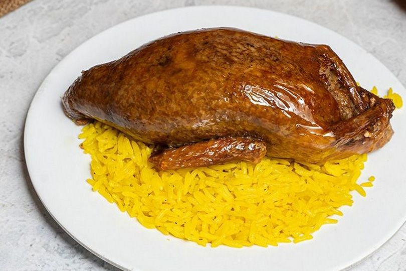 Pigeon Stuffed with Rice or Grits