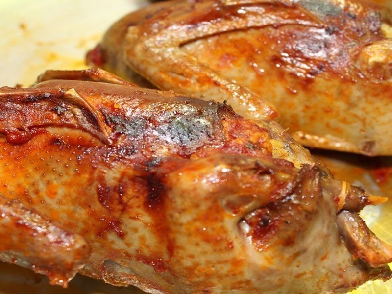 pan fried stuffed pigeon