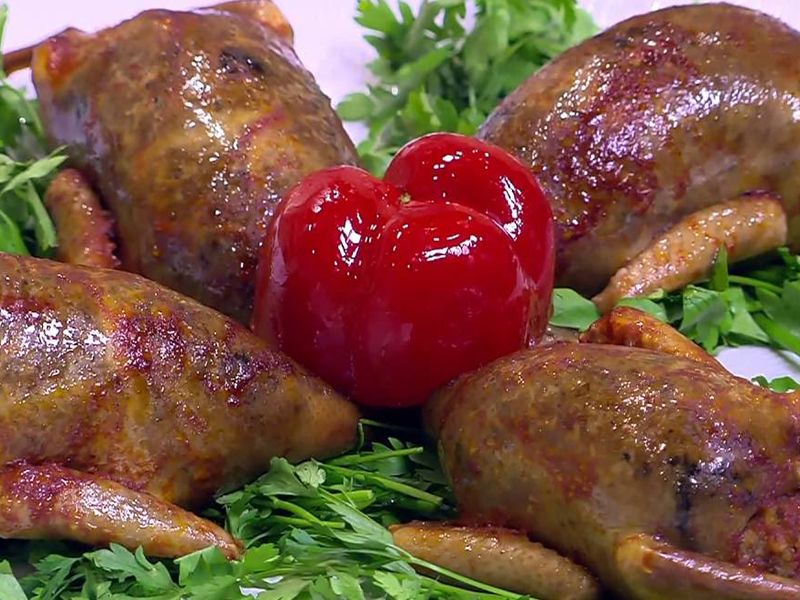 grilled stuffed pigeon