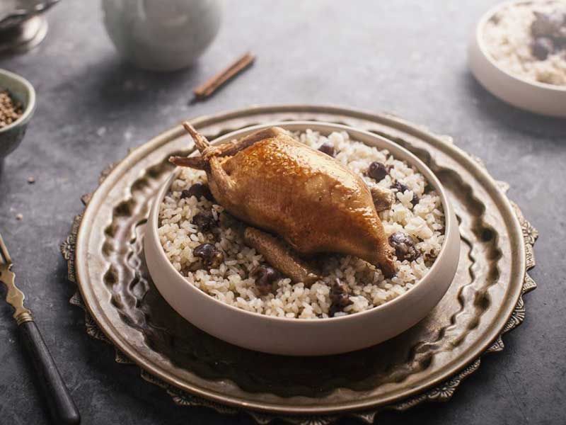 Pigeon Stuffed With Rice Platter