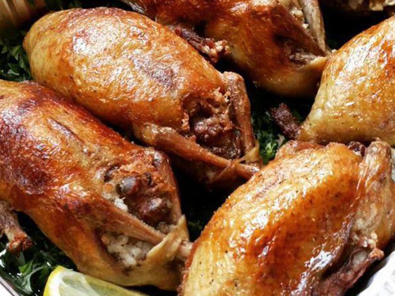 Stuffed Pigeon With Rice