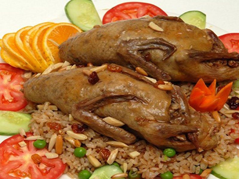 Stuffed Pigeon With Grits