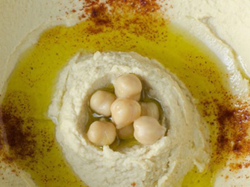 hummus with tahina salad