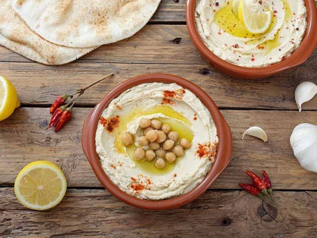 Hummus Pickled Lemons with Safflower
