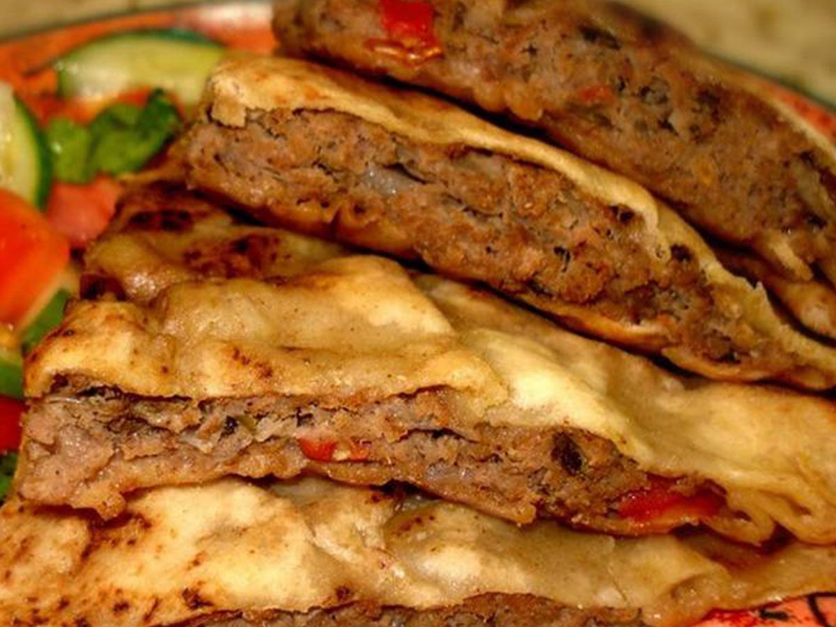 Meat Hawawshi sandwich