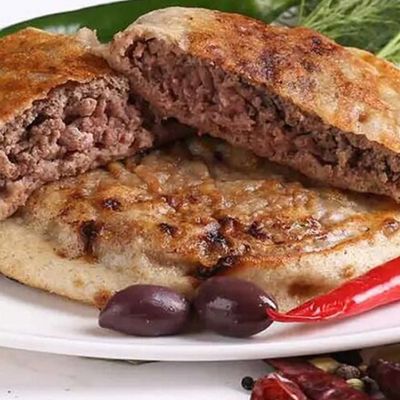 Charcoal Grilled Mozzarella Hawawshi With Sausage