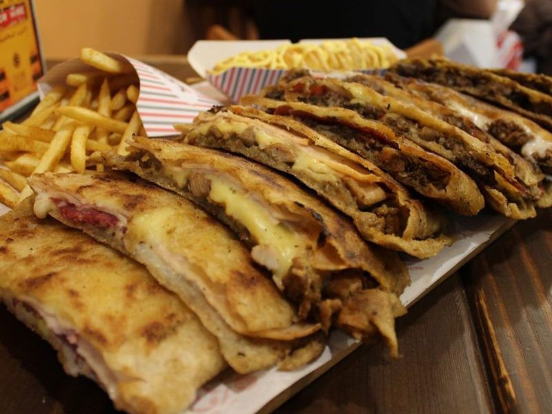 Special Hawawshi With Mozzarella Cheese
