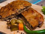 baladi meat Hawawshi and pickles