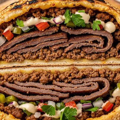 Meat Hawawshi Shawarma