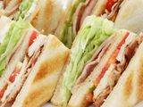 Toast Bread With Cheese And Smoked Turkey