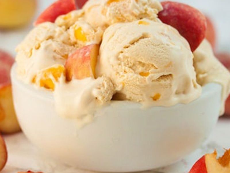 Peach With Ice Cream Box