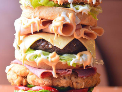 Bomber Chicken Tower Sandwich