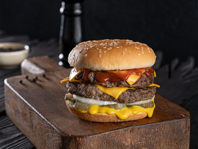 Double Cheese Burger Sandwich