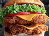 Double Chicken Cheese Burger Sandwich