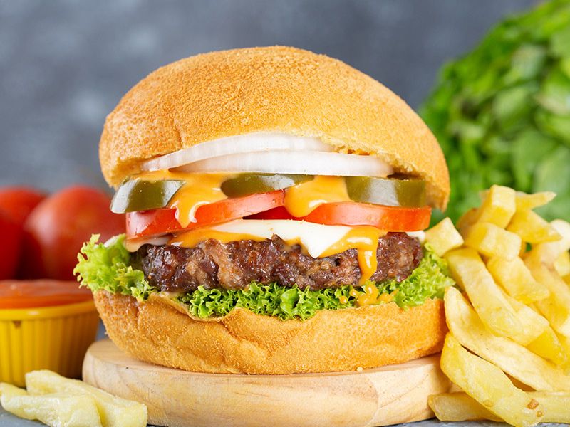 Ranch Cheese Beef Burger Sandwich