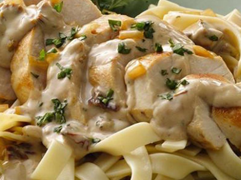 Chicken With mushrooms And Cream Meal