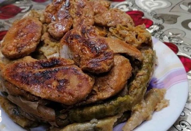Chicken Pane With Mahshi Meal