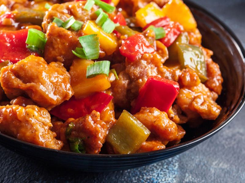 Sweet Chicken With Sour And Pineapple