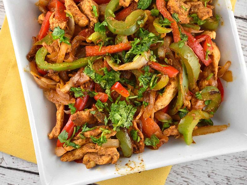 Oven Chicken Fajita With Cheese