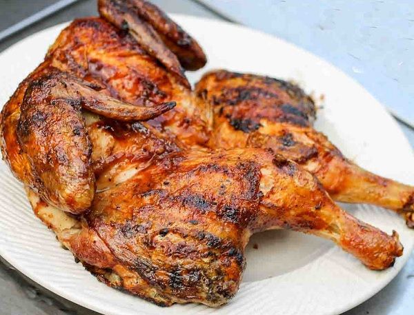 Half chicken shish