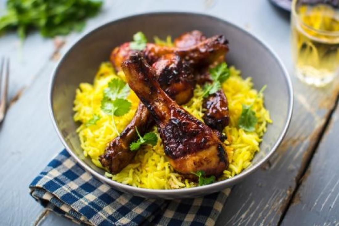 1/4 Grilled Chicken And Rice