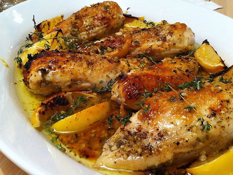 Grilled Chicken With Lemon Sauce