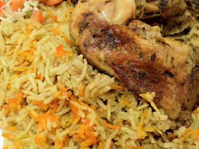 Quarter Chicken Mandi With 3 Kofta Pieces And 2 Tarb