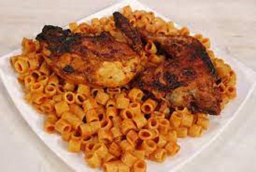 Half Grilled Chicken With Pasta