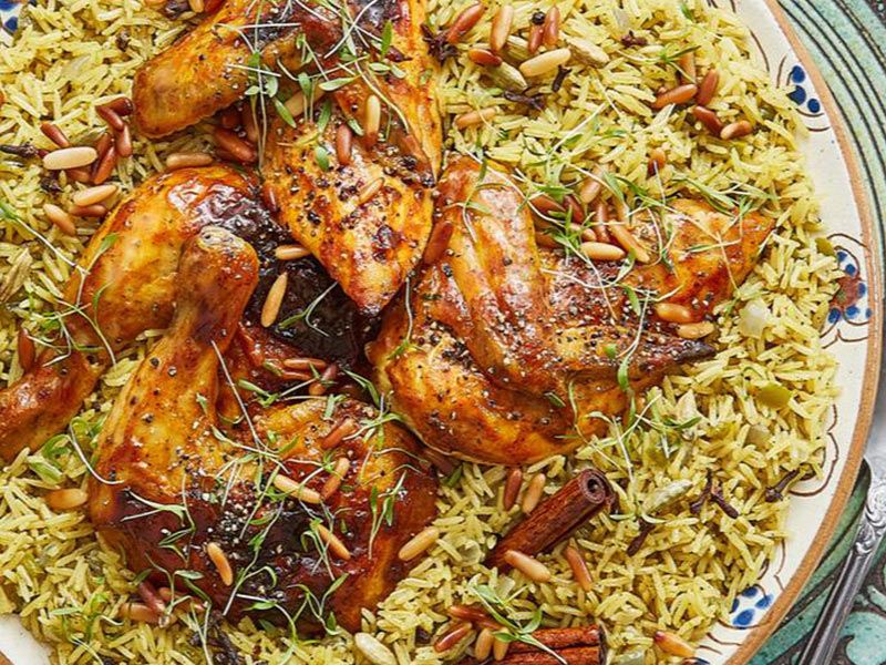 Chicken Mandi With Biryani Rice