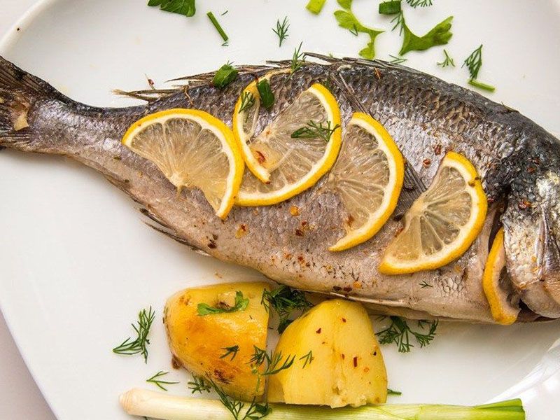 Grilled Closed Gilthead Bream Fish