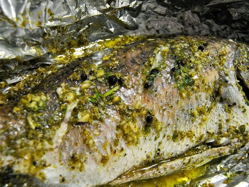 Tray Gilthead Bream Fish