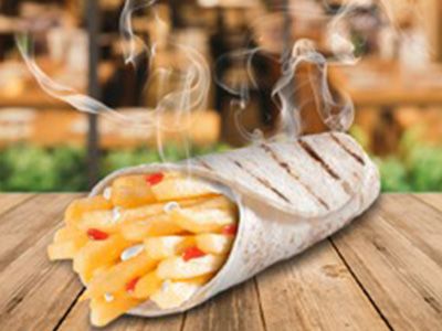 French Fries Wrap Sandwich