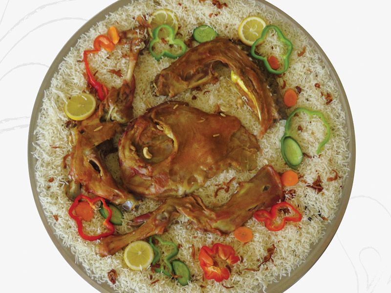quarter teis mandi with basmati rice